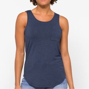 Market & Spruce Deep Blue Tank Top with Pocket